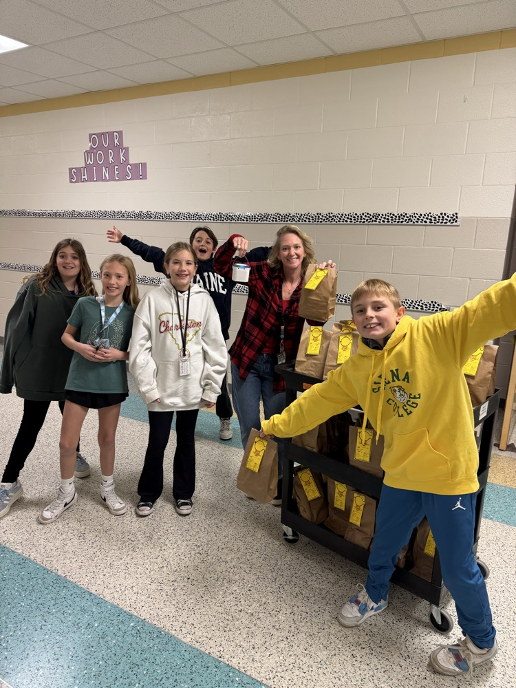kids delivering treat bags 