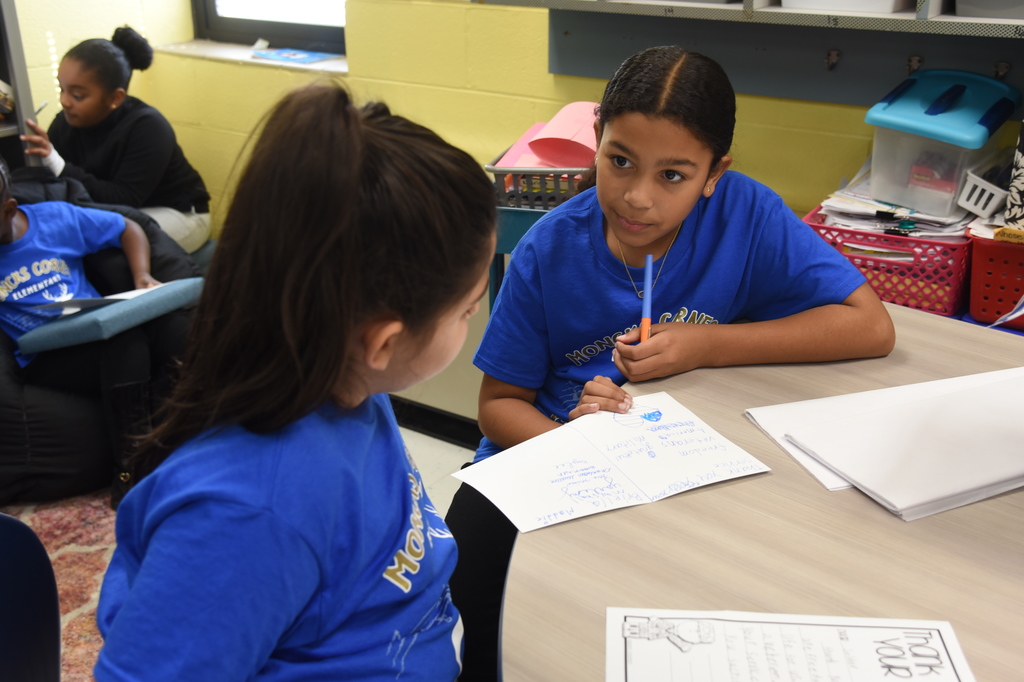 students sharing letters