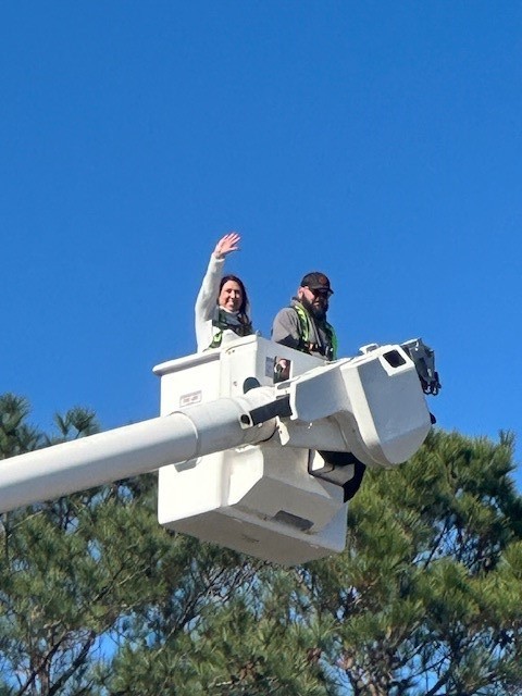 Melcher in Boom Truck