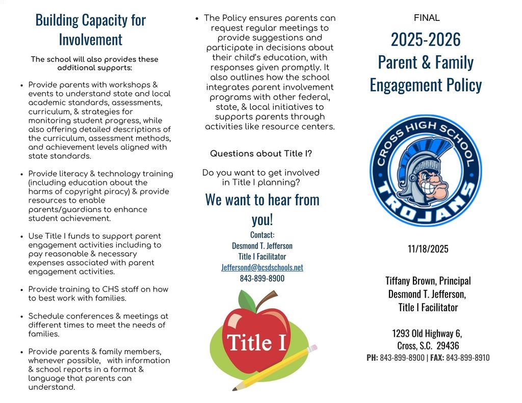 Family Engagement - Front English