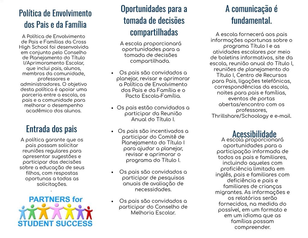 Family Engagement - Back Portugues