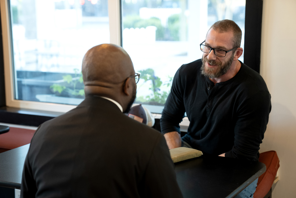 parent talking with Dr. Dixon