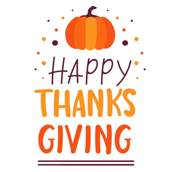 pumpkin with happy thanksgiving 