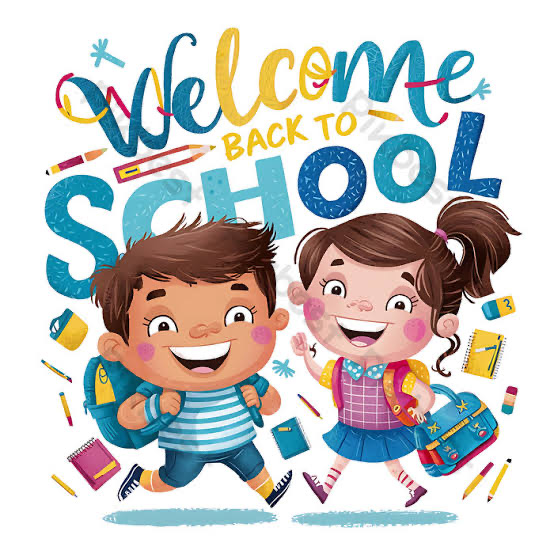 two kids excited for school 