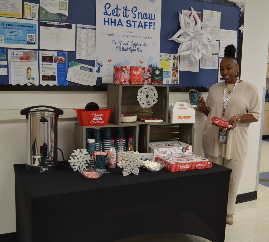 Mrs. Thornton enjoying the treat