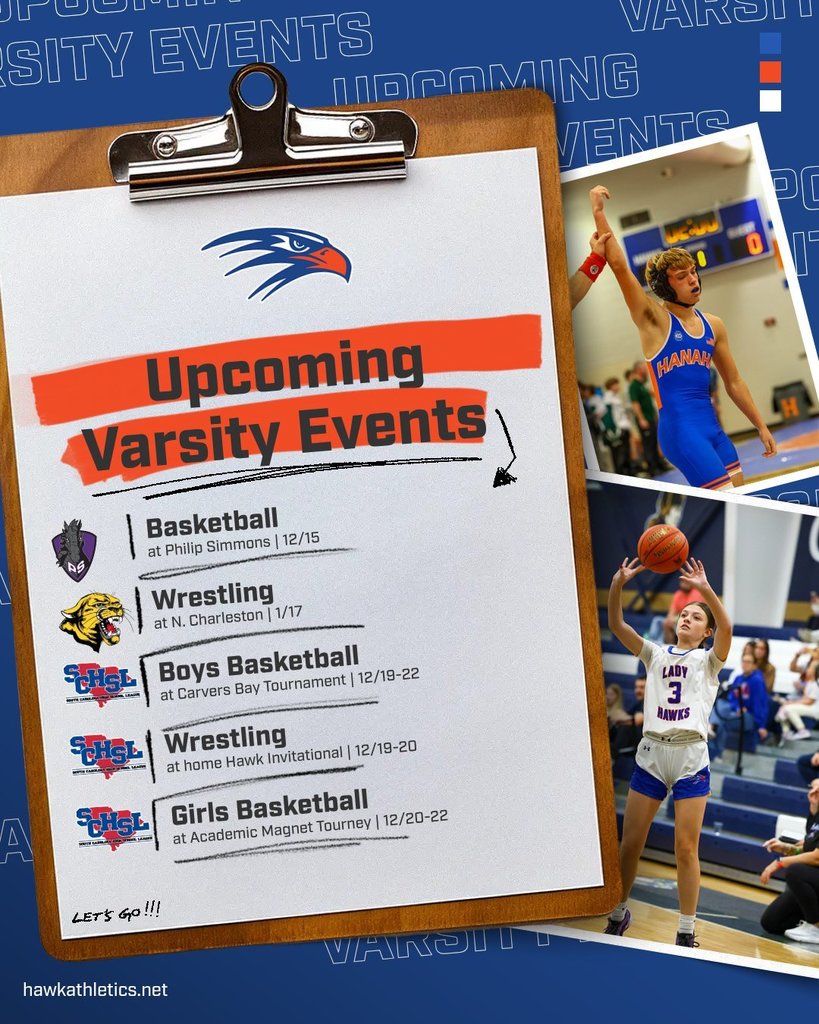 Upcoming Varsity Events
