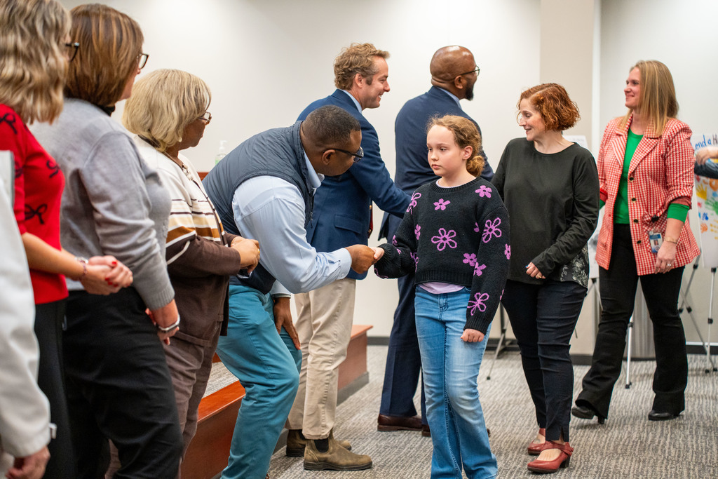 student being recognized