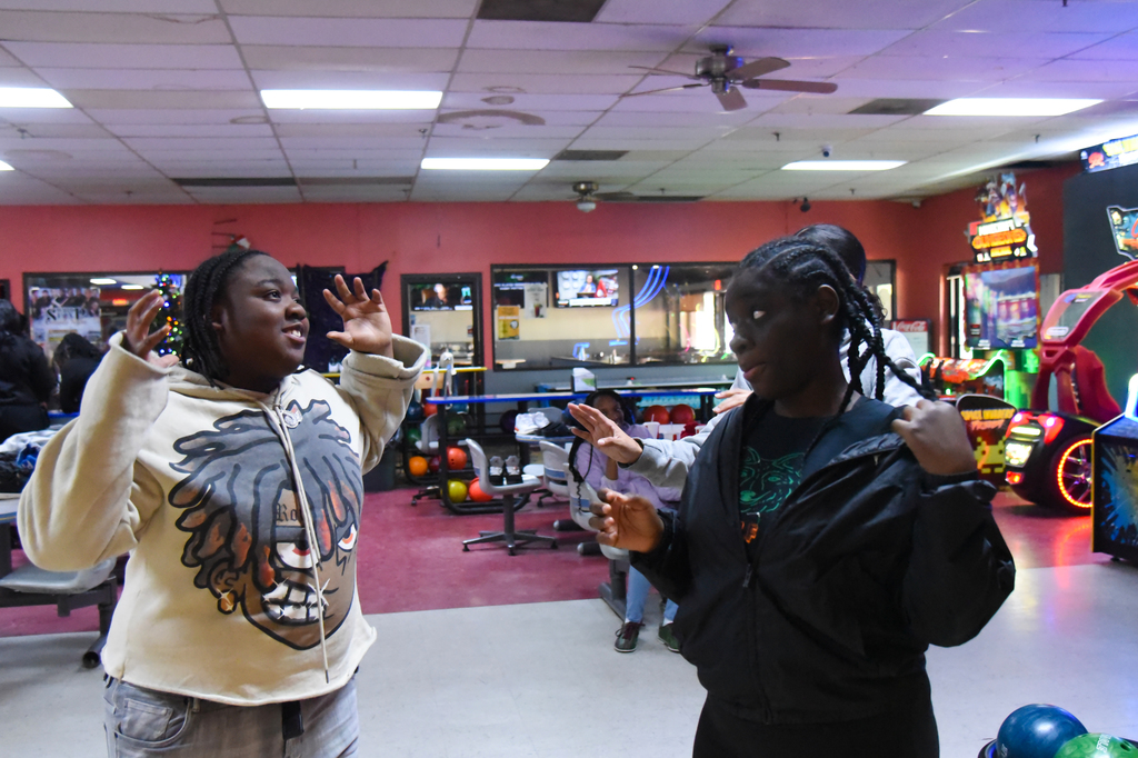 students at bowling ally