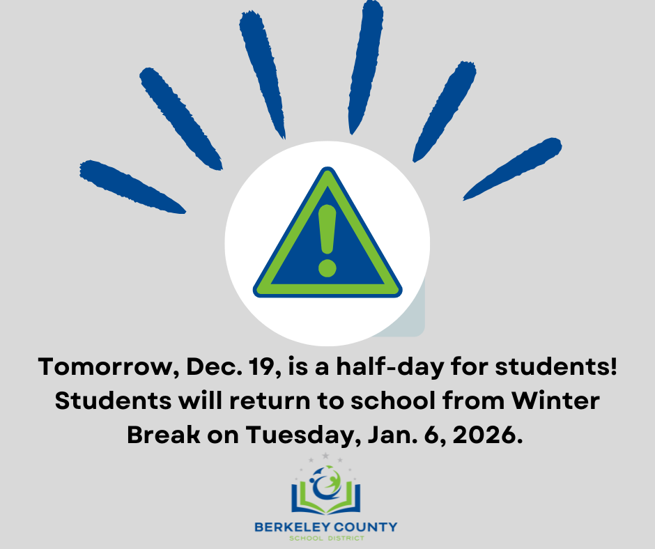 BCSD Winter Break and half-day reminder