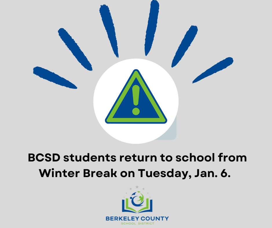 Winter Break Return to School reminder