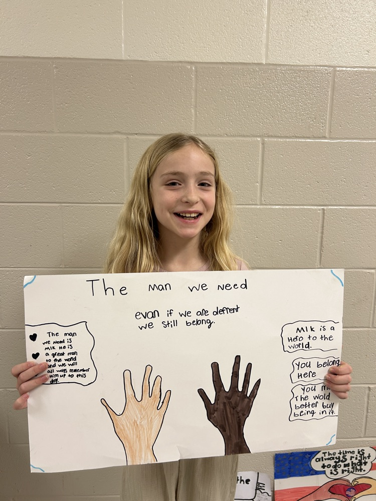 The students artwork reflects the values of King.