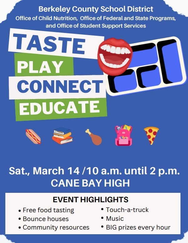 Taste play connect educate event at cane bay high 3/14 from 10-2