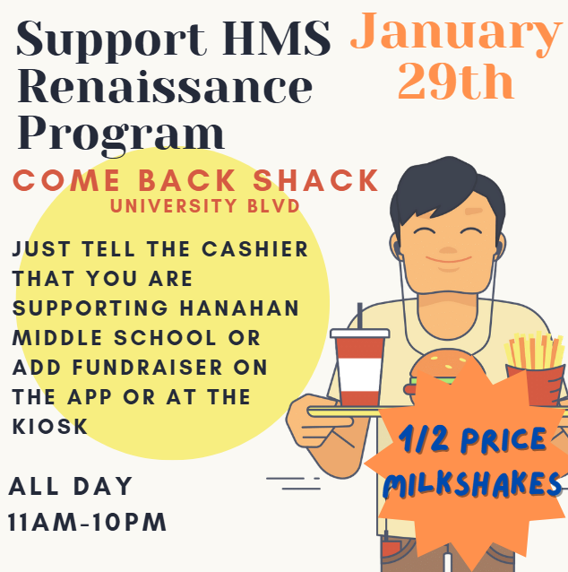 Come Back Shack January 29