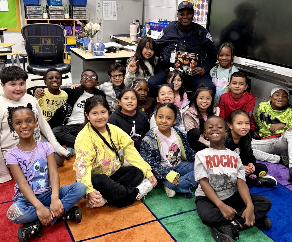 Officer Bodison read a story to 2nd grade!