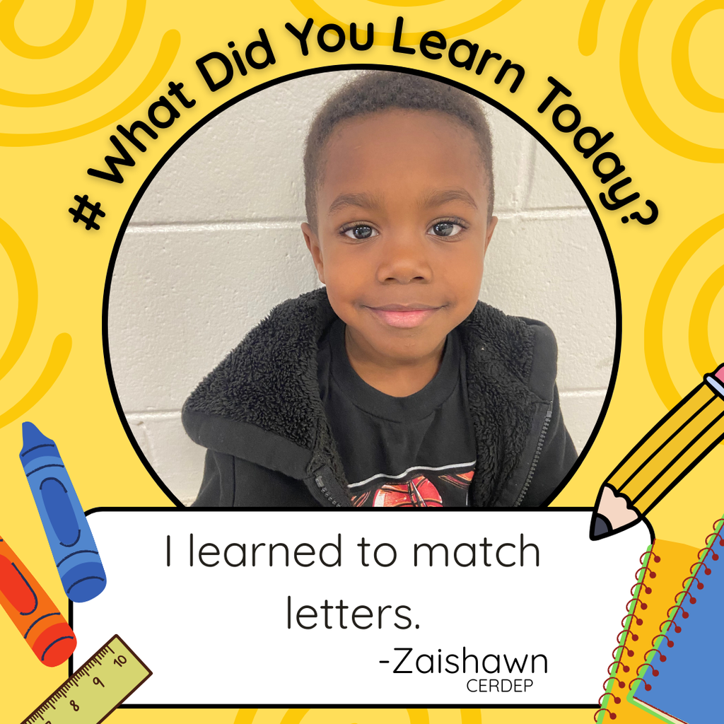 Zaishawn learned to match letters.