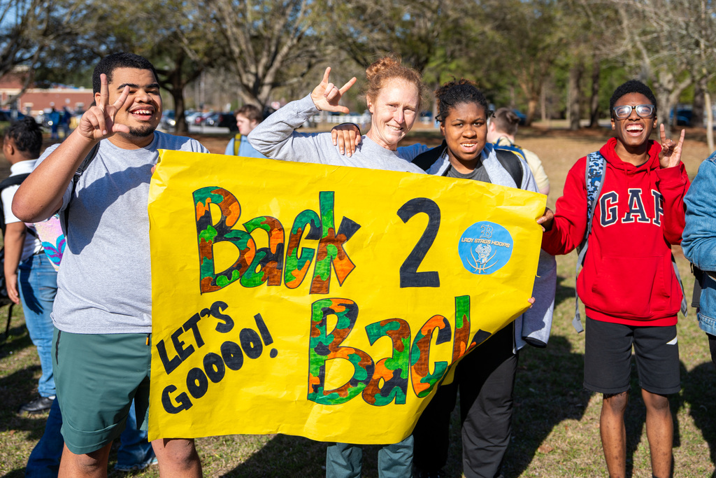 BHS students with posters