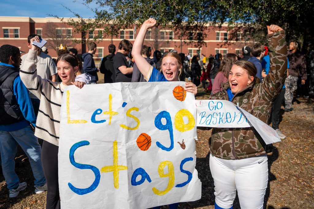 BHS students with posters