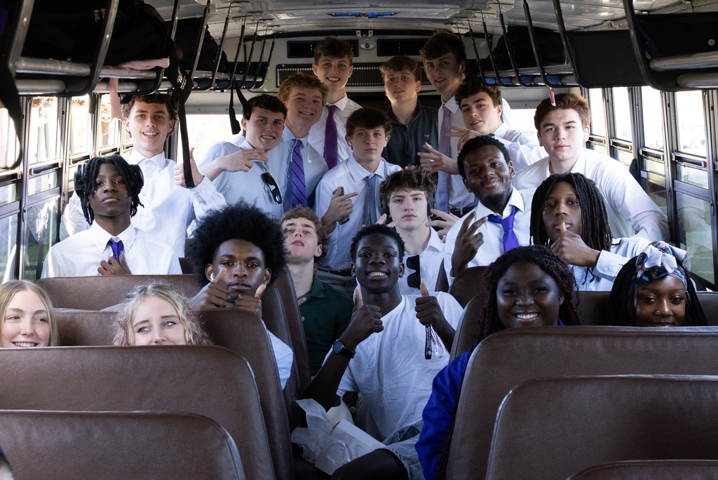 basketball team on bus