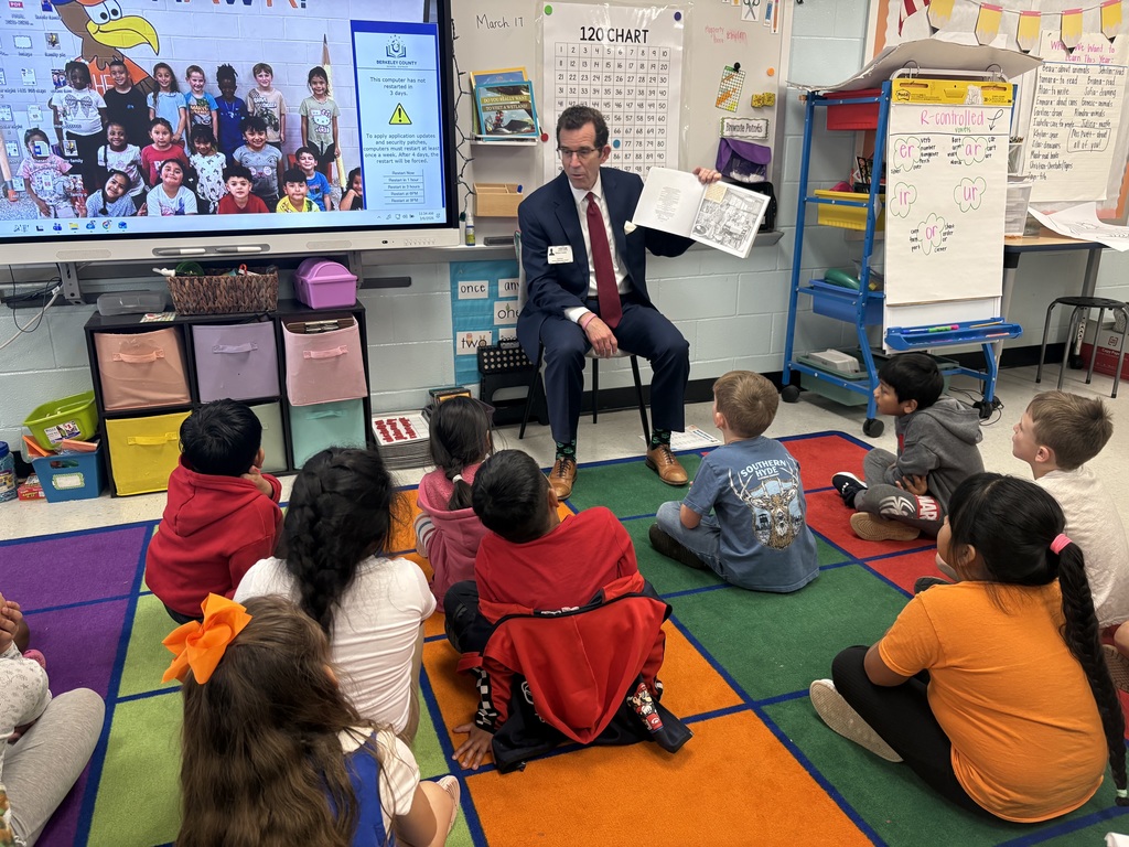 Rob Fowler reading to class