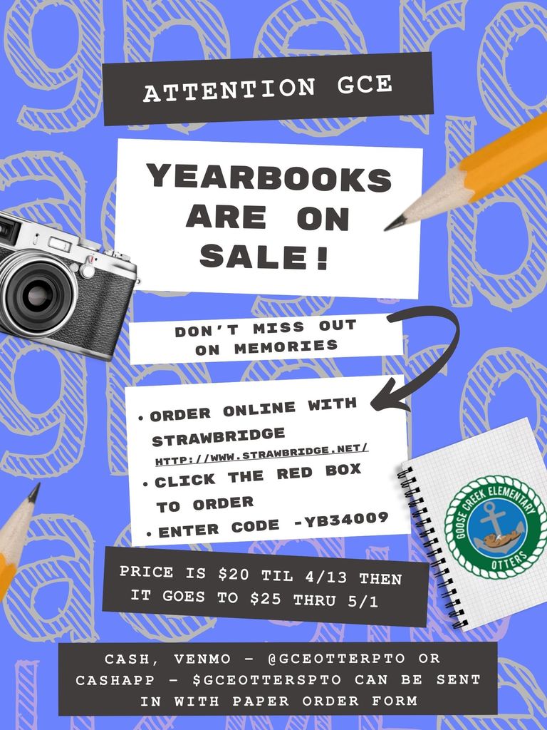 GCE 25-26 Yearbook Flyer