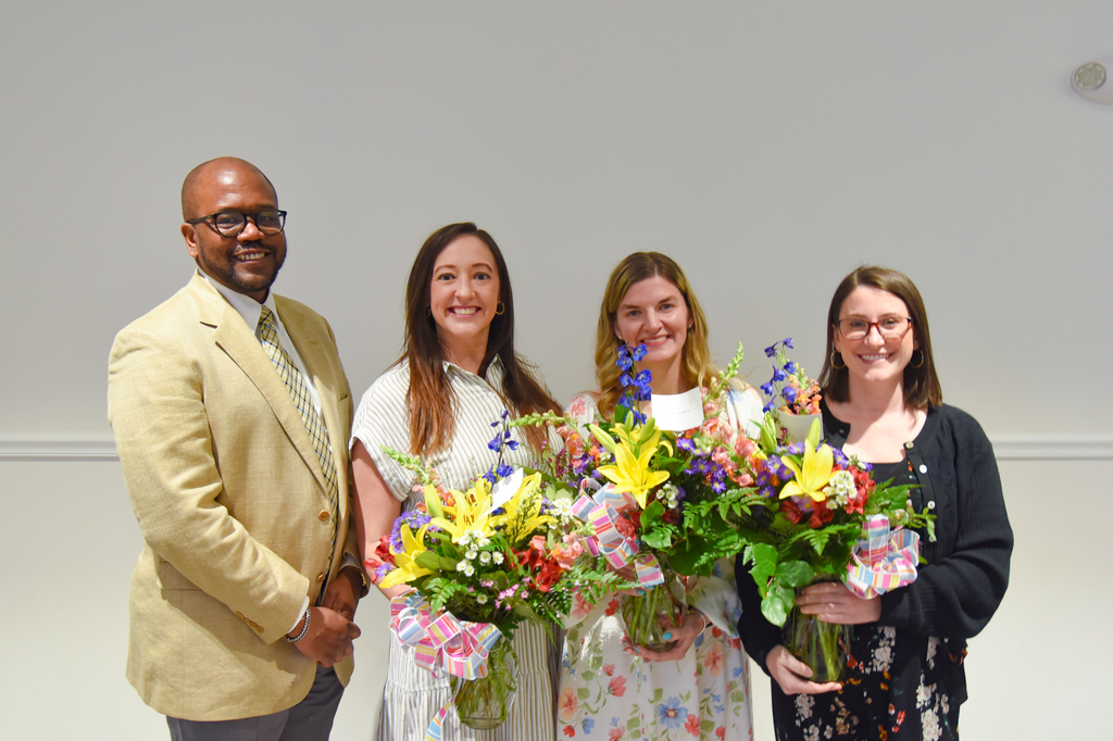 Dr. Dixon with Top 3 Teachers of the Year