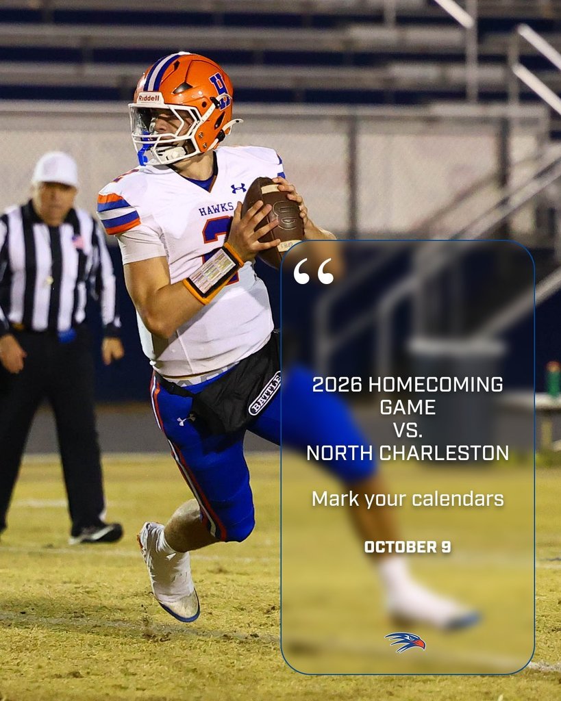 The 2026 Homecoming Football Game is set! We will host North Charleston on Friday, October 9.