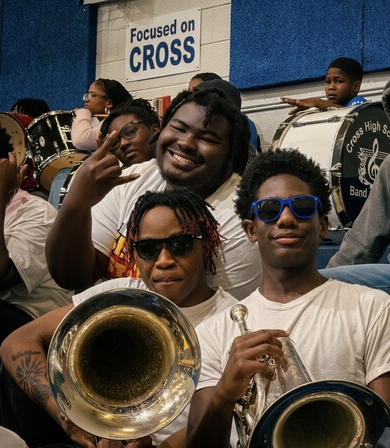 Cross High band students
