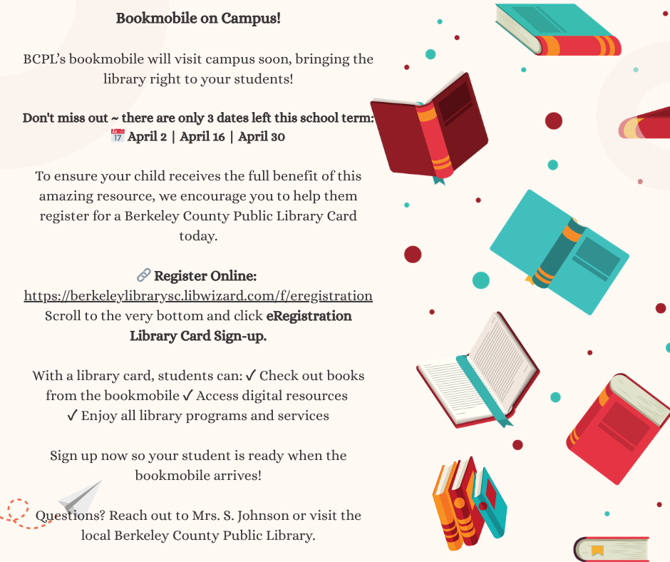 Bookmobile Coming to Campus!