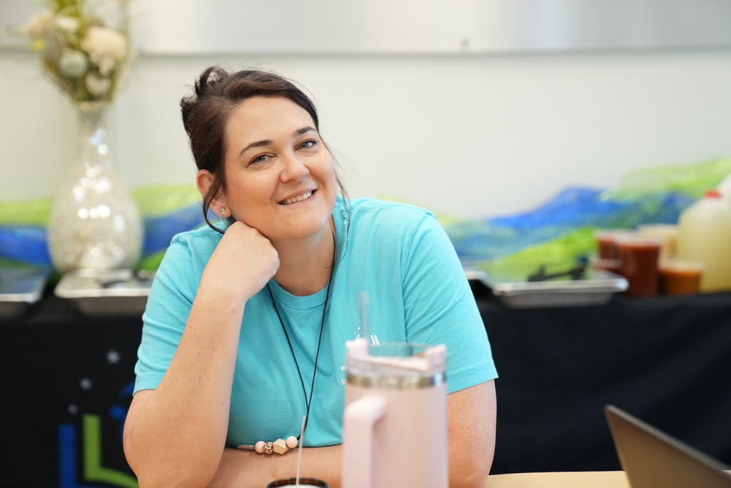 social worker smiling