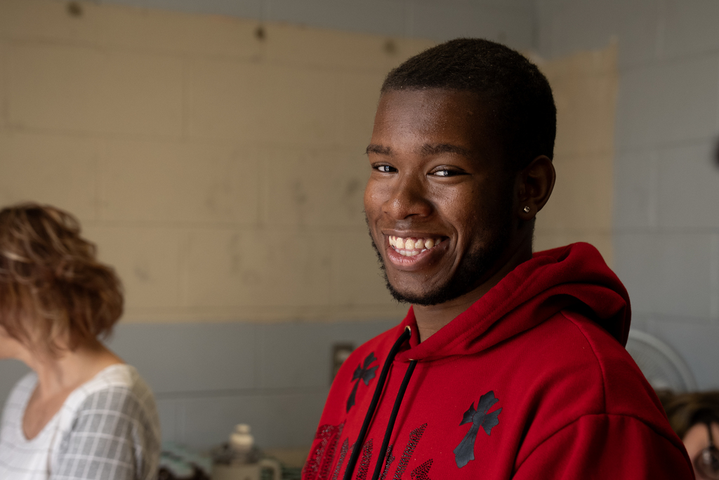student smiling