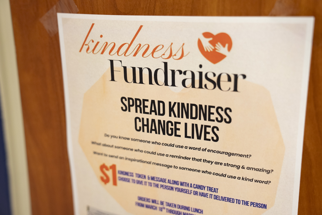 sign showcasing fundraiser