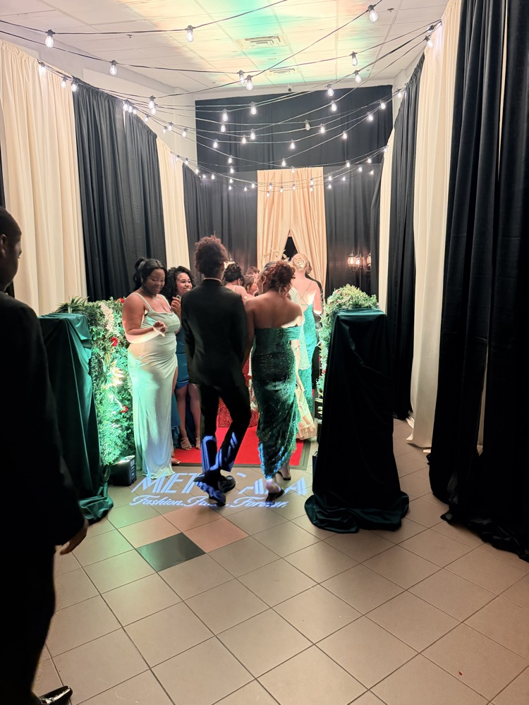 students in entrance