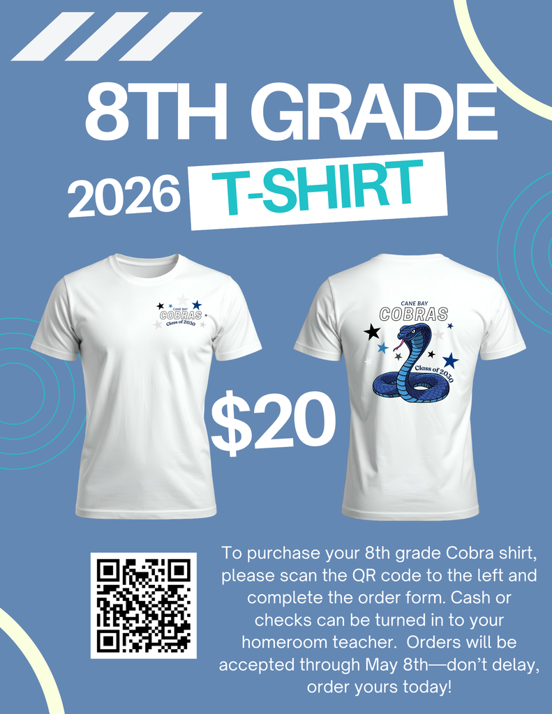 8th Grade T-shrit Orders
