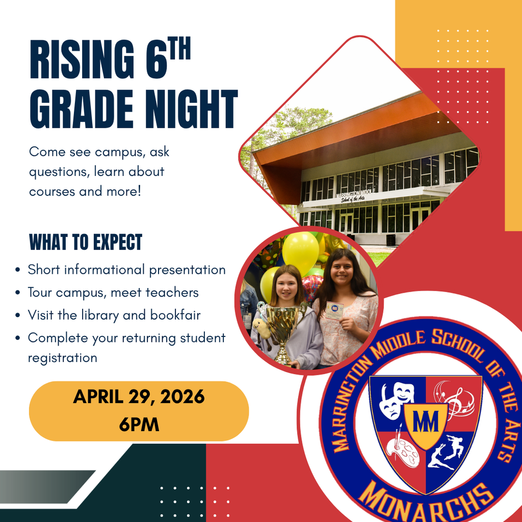 Rising 6th grade information night April 29, 2026