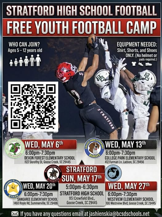 Stratford High School Football Camp - Free