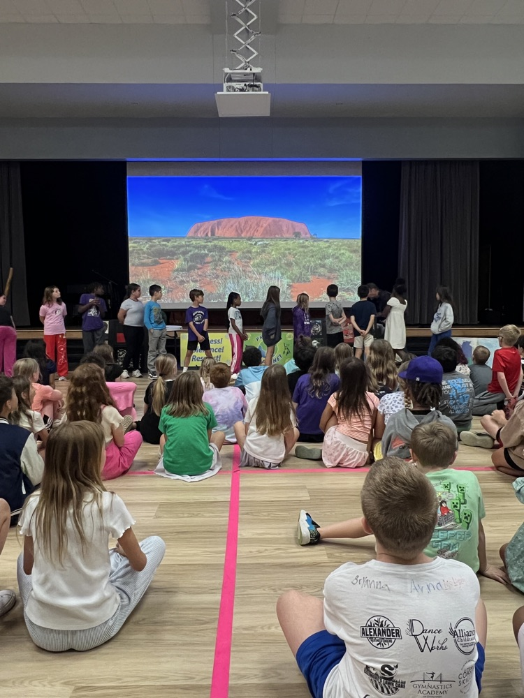 students watching performance 