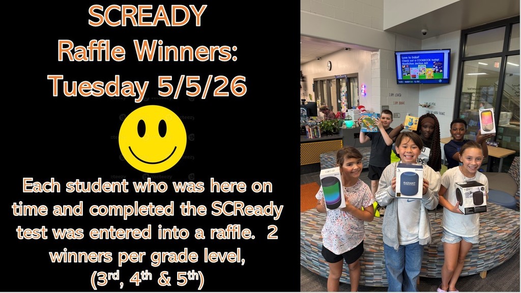 Winners from Day 1 of testing raffle
