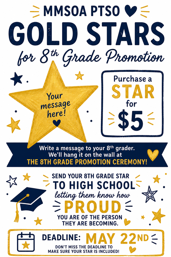 Purchase a gold star for your 8th grader today!