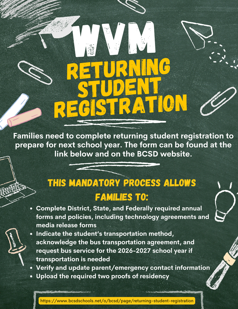 returning student info flyer