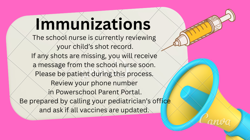 Immunizations needed