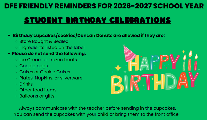 student birthday expectations