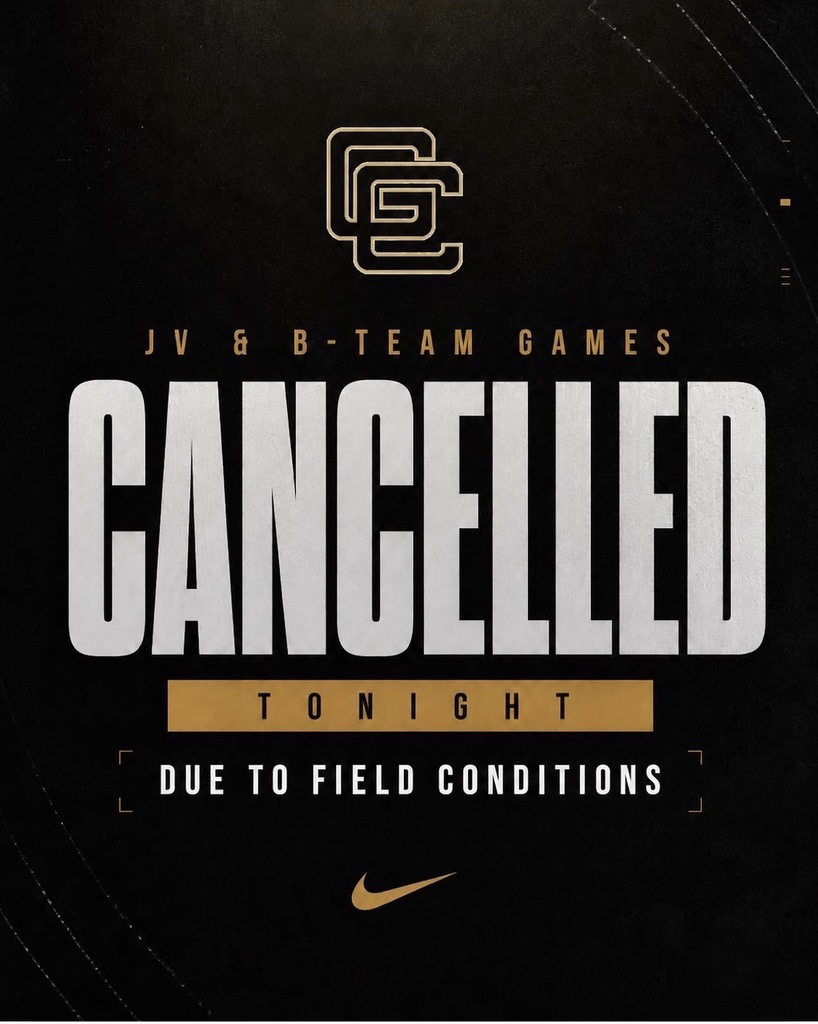 🚨 TONIGHT’S JV & B-TEAM GAMES HAVE BEEN CANCELLED 🚨  Due to current field conditions, tonight’s JV & B-Team games will not be played.  We appreciate everyone’s understanding and will share any updates regarding rescheduling as they become available.  Thank you, Gators! 🐊🖤💛