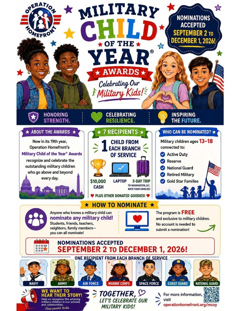 Nominate a student for Military Child of the Year