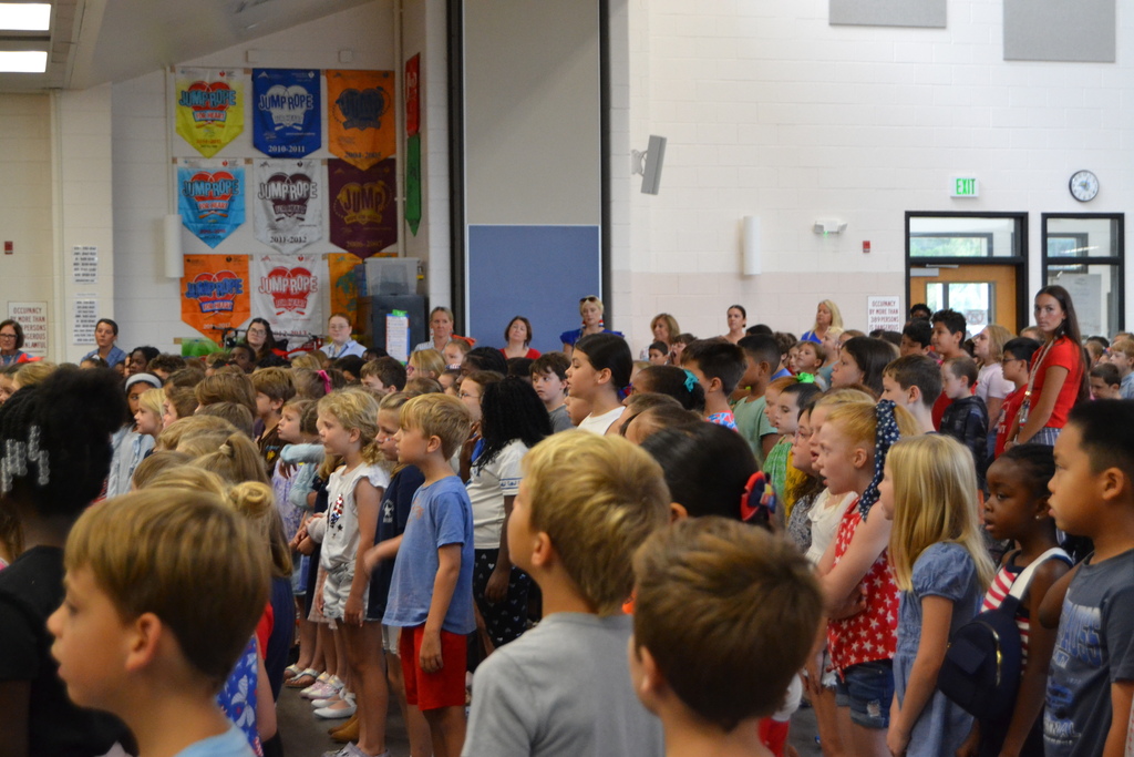 Students singing