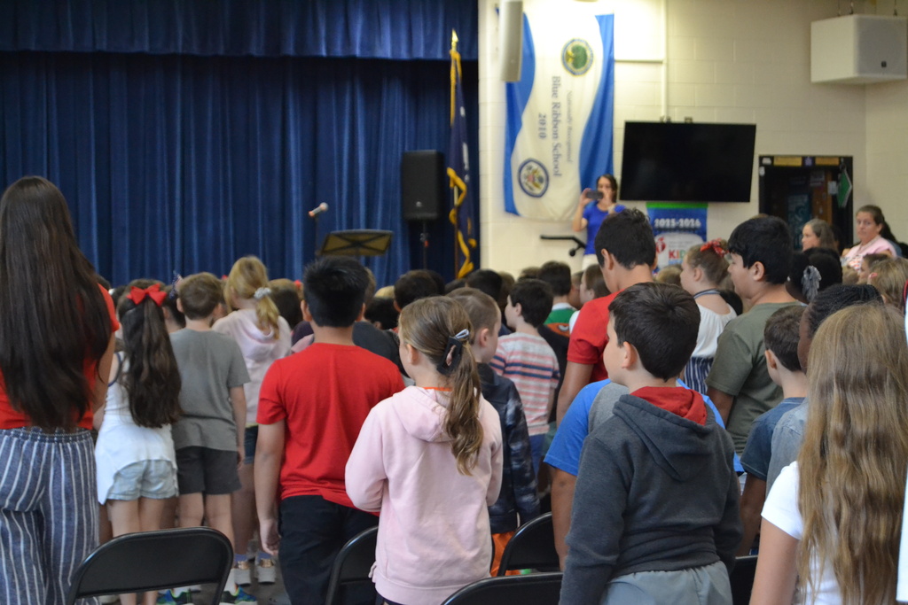 Students standing