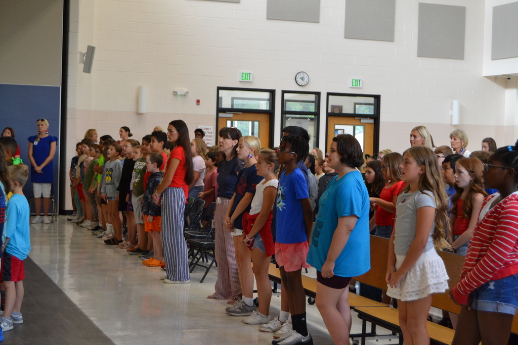 Students standing