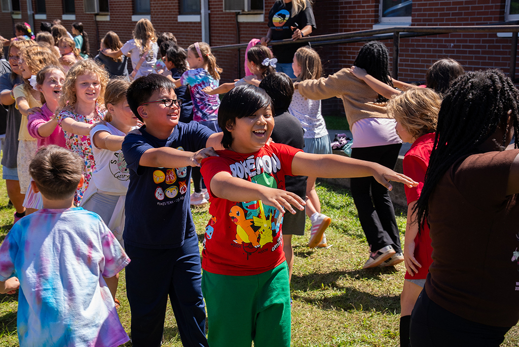 conga line of students