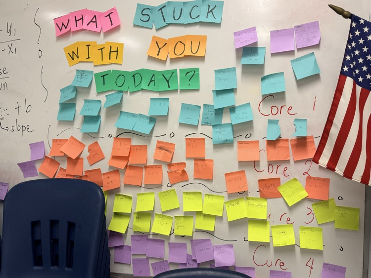 sticky notes with equations