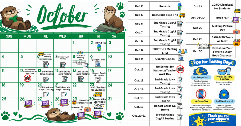 October Calendar