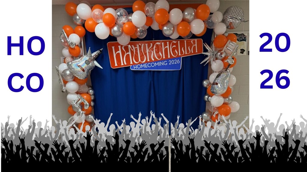 Display with blue backdrop, balloon arch, and text "НАШИЧЕННАЯ МОРСКОМИНГ 2026" and "HO CO 20 26" at the top.